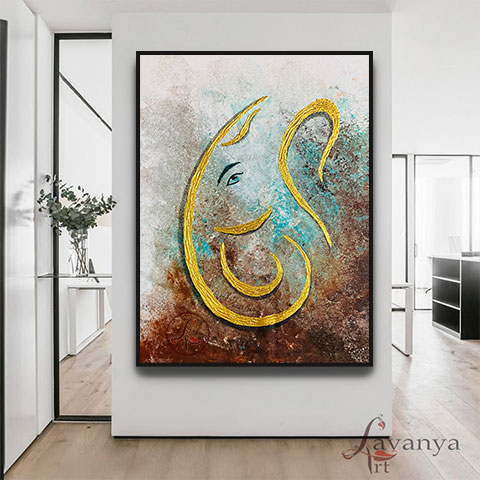 Ganesha Painting : Abstract Art
