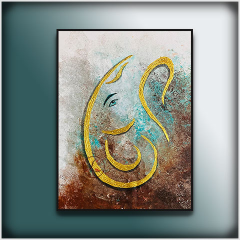 Ganesha Painting : Abstract Art