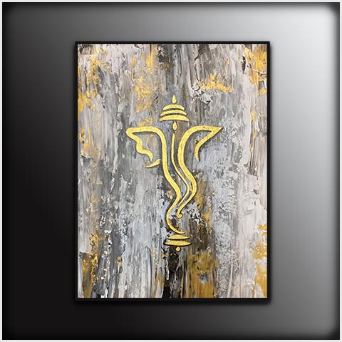 Ganesha Painting : Gunina (One who is The Master of All Virtues)