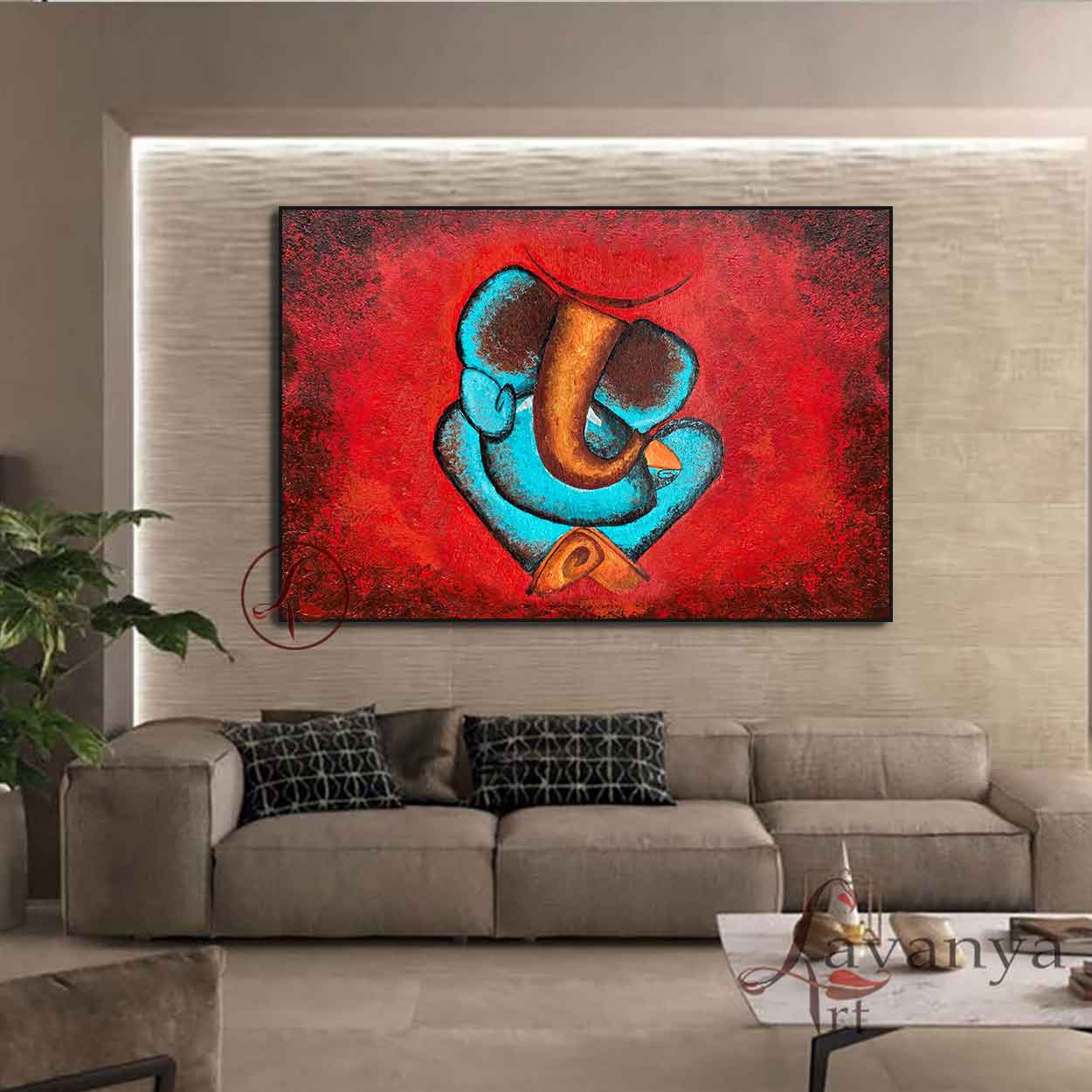 Ganesha Painting : Vighnarajendra - GANESHA