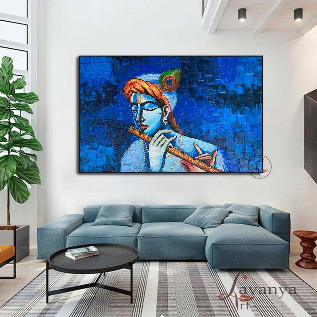 krishna Abstract Art : Achyuta - krishna