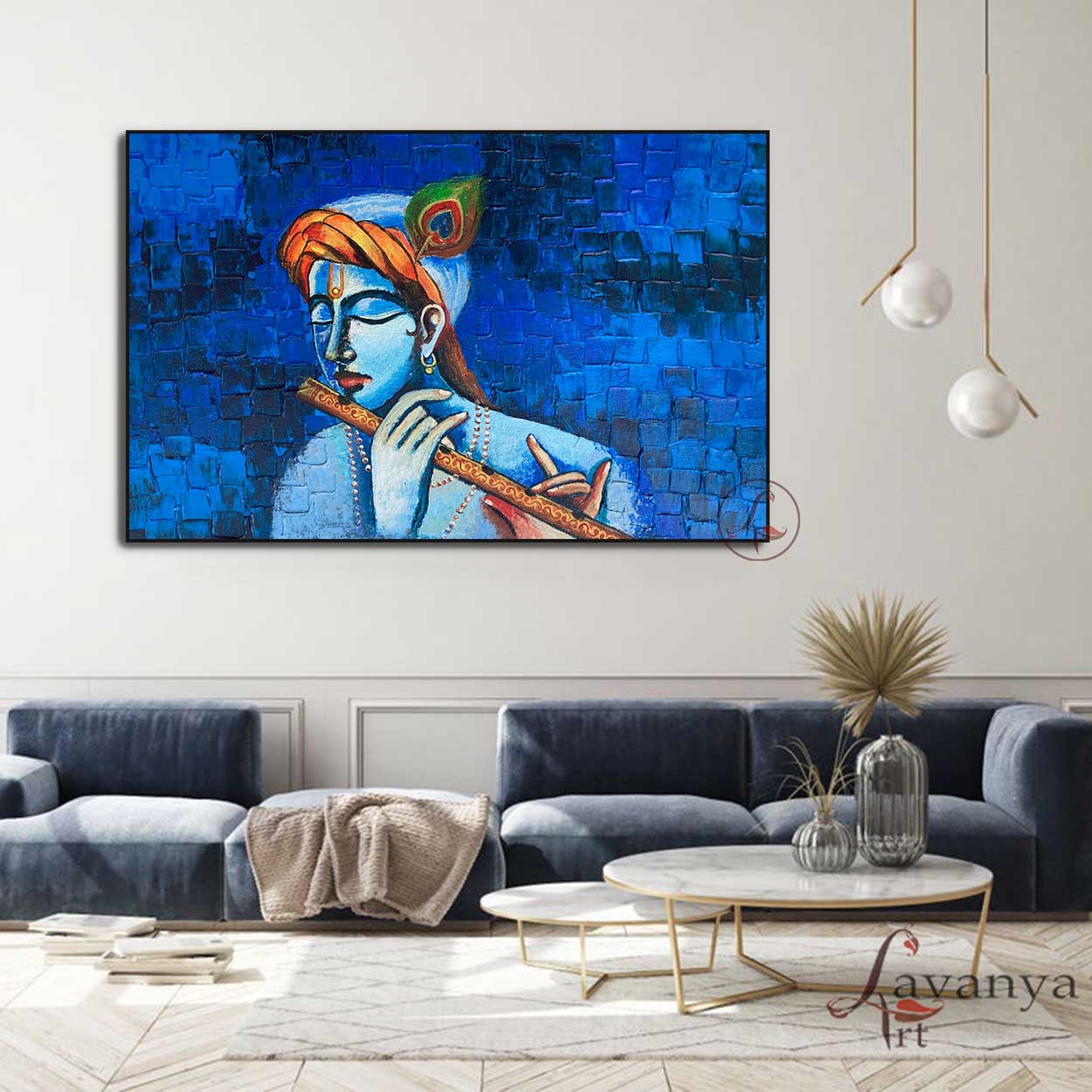 krishna Abstract Art : Achyuta - krishna