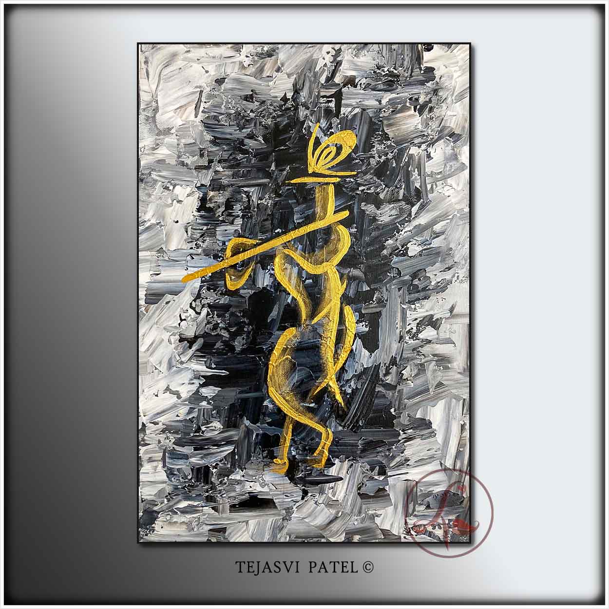 krishna Abstract Art : Shyamsundara - krishna