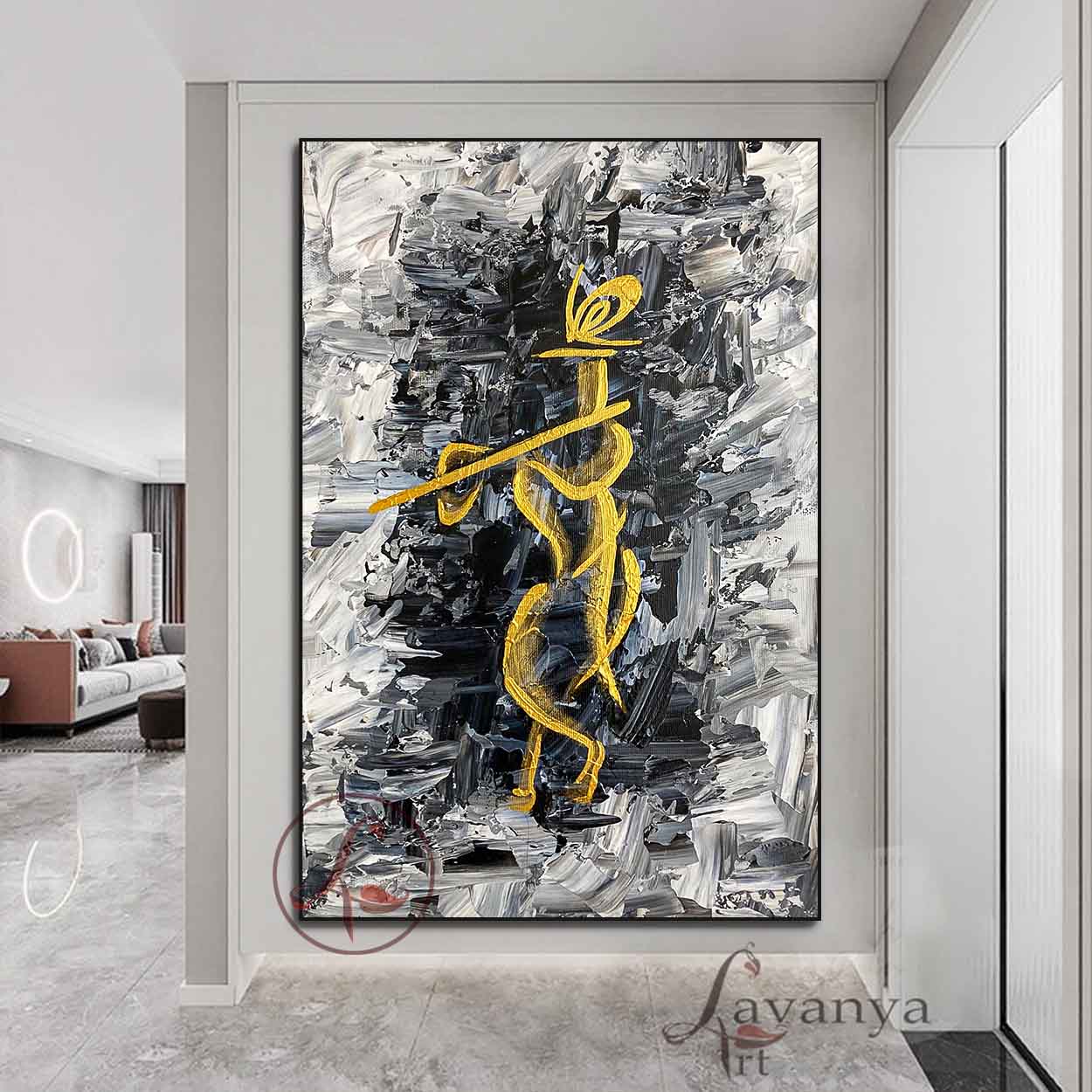 krishna Abstract Art : Shyamsundara - krishna