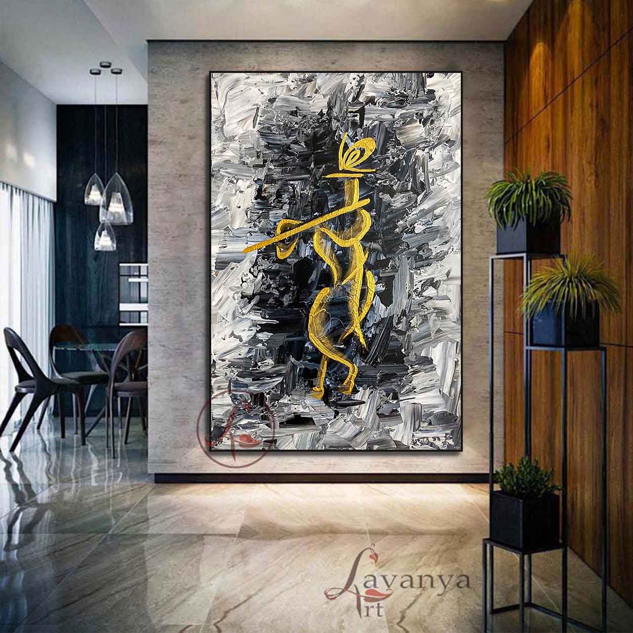 krishna Abstract Art : Shyamsundara - krishna