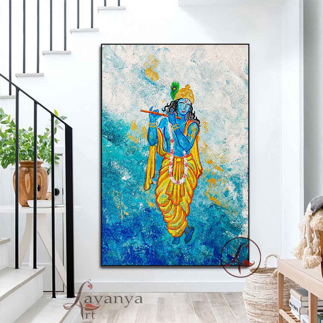 krishna Abstract Art : Govinda - krishna