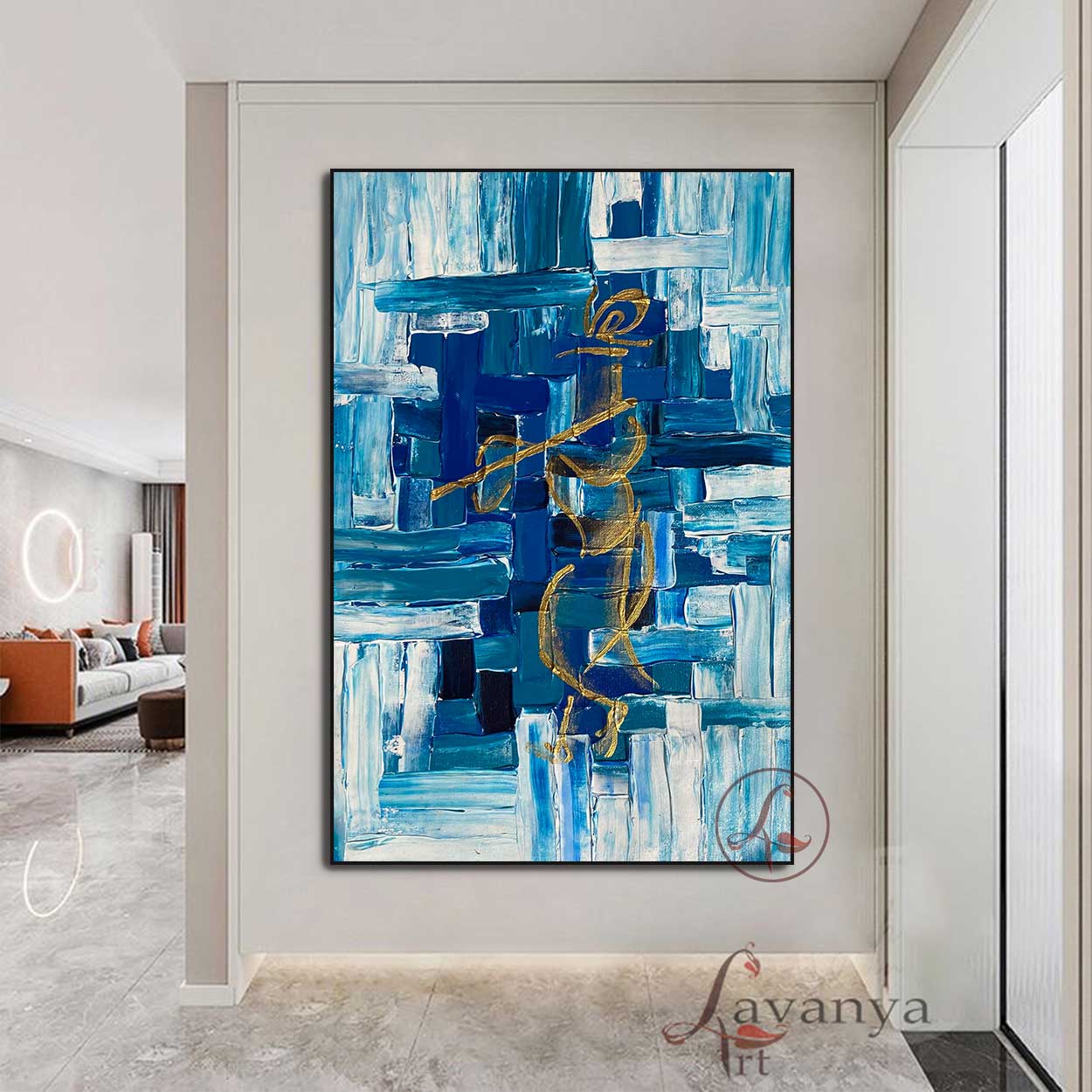 krishna Abstract Art : Janaradhana - krishna