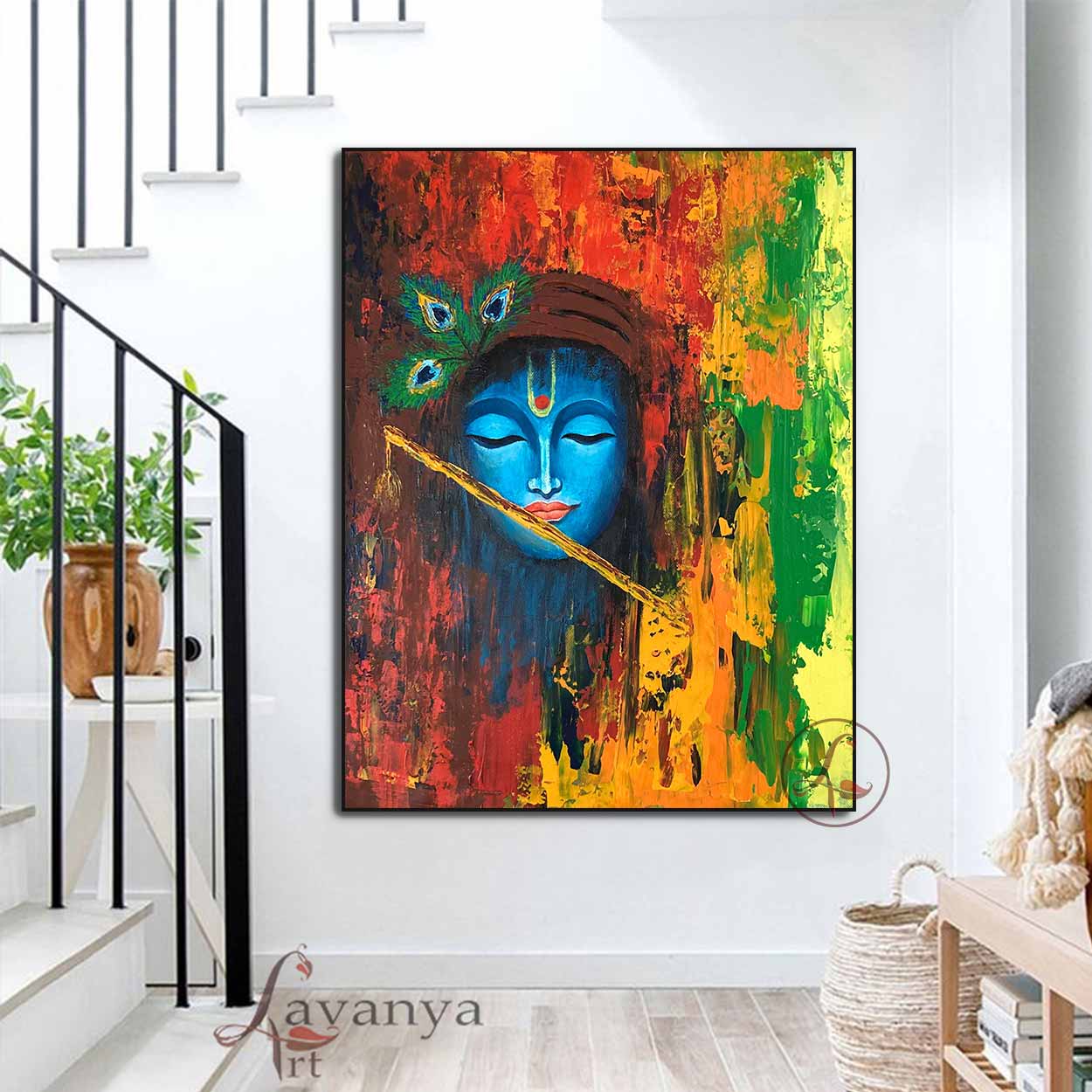 krishna Abstract Art : Murlimanohar - krishna