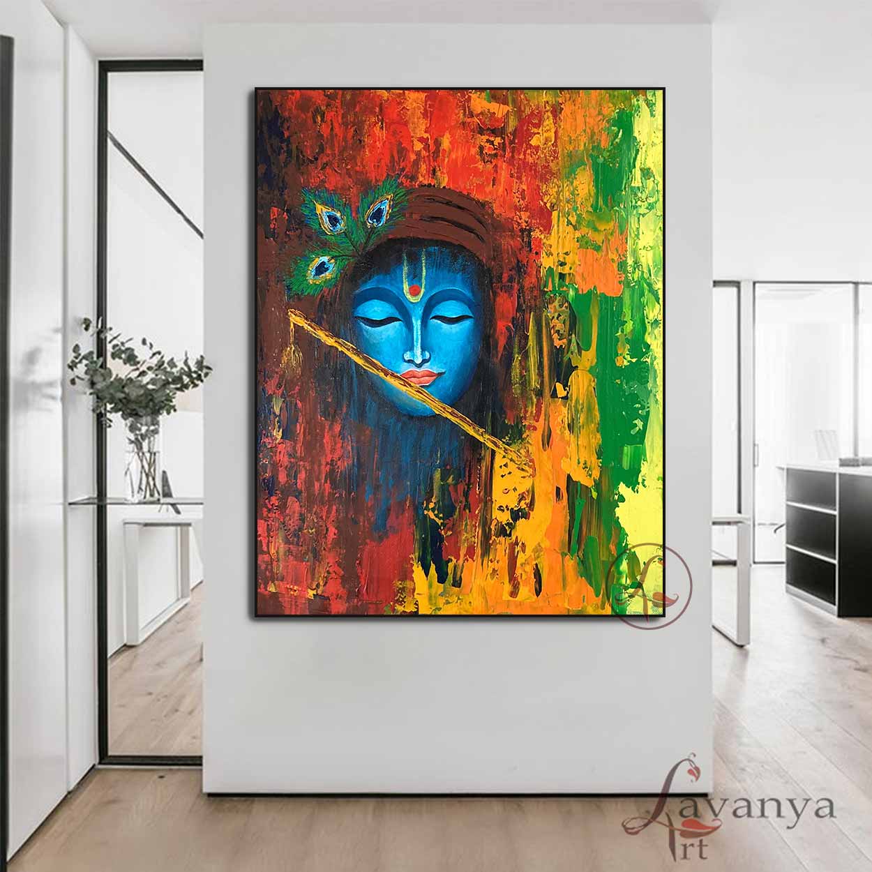krishna Abstract Art : Murlimanohar - krishna