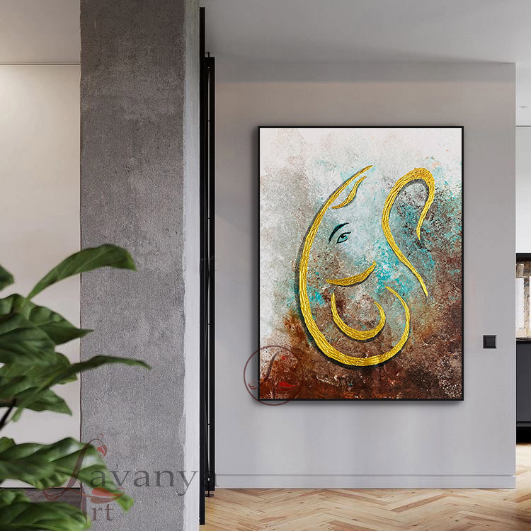 Ganesha Painting : Abstract Art - GANESHA